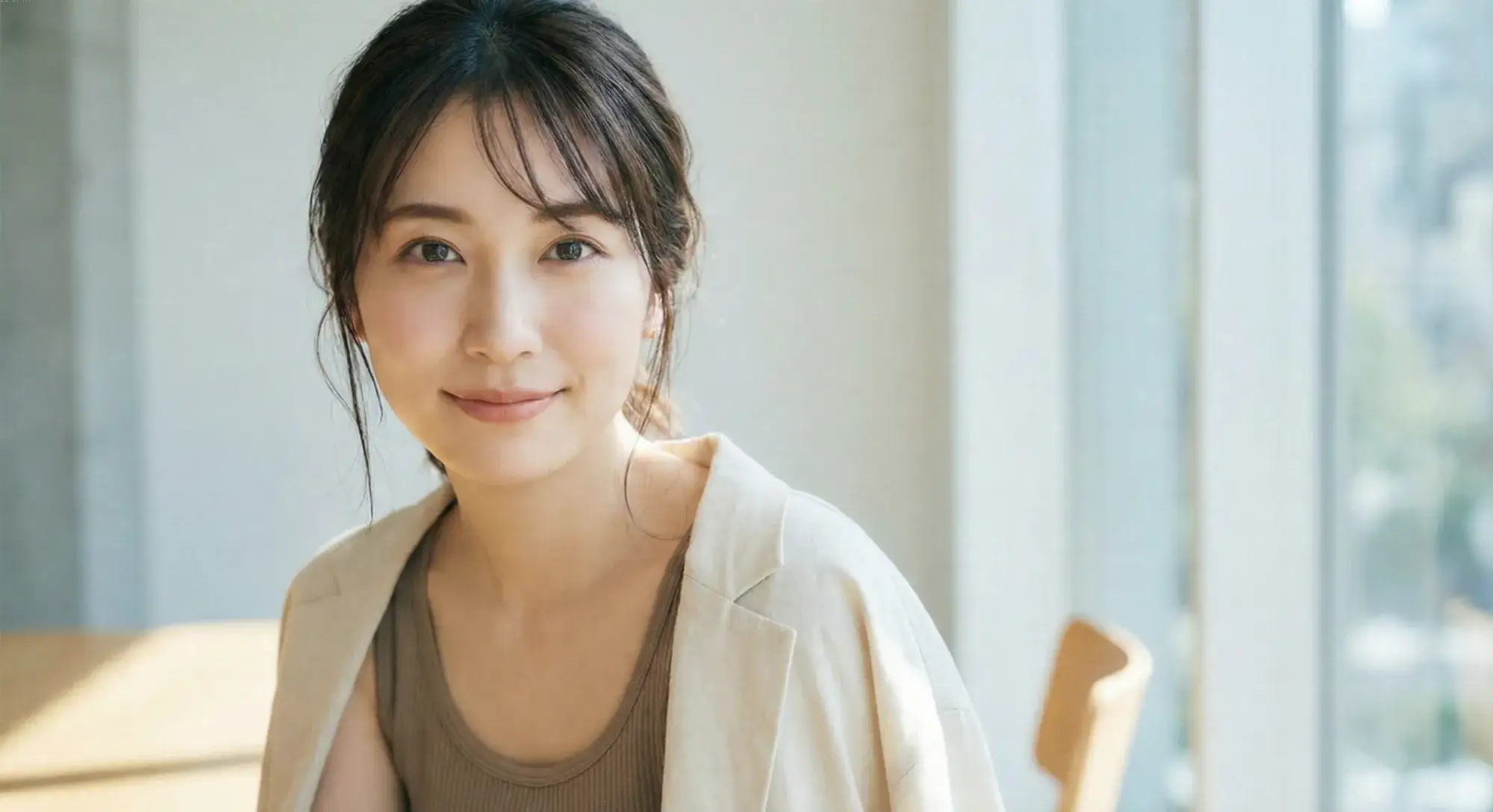 AI face generator example with Japanese style beauty