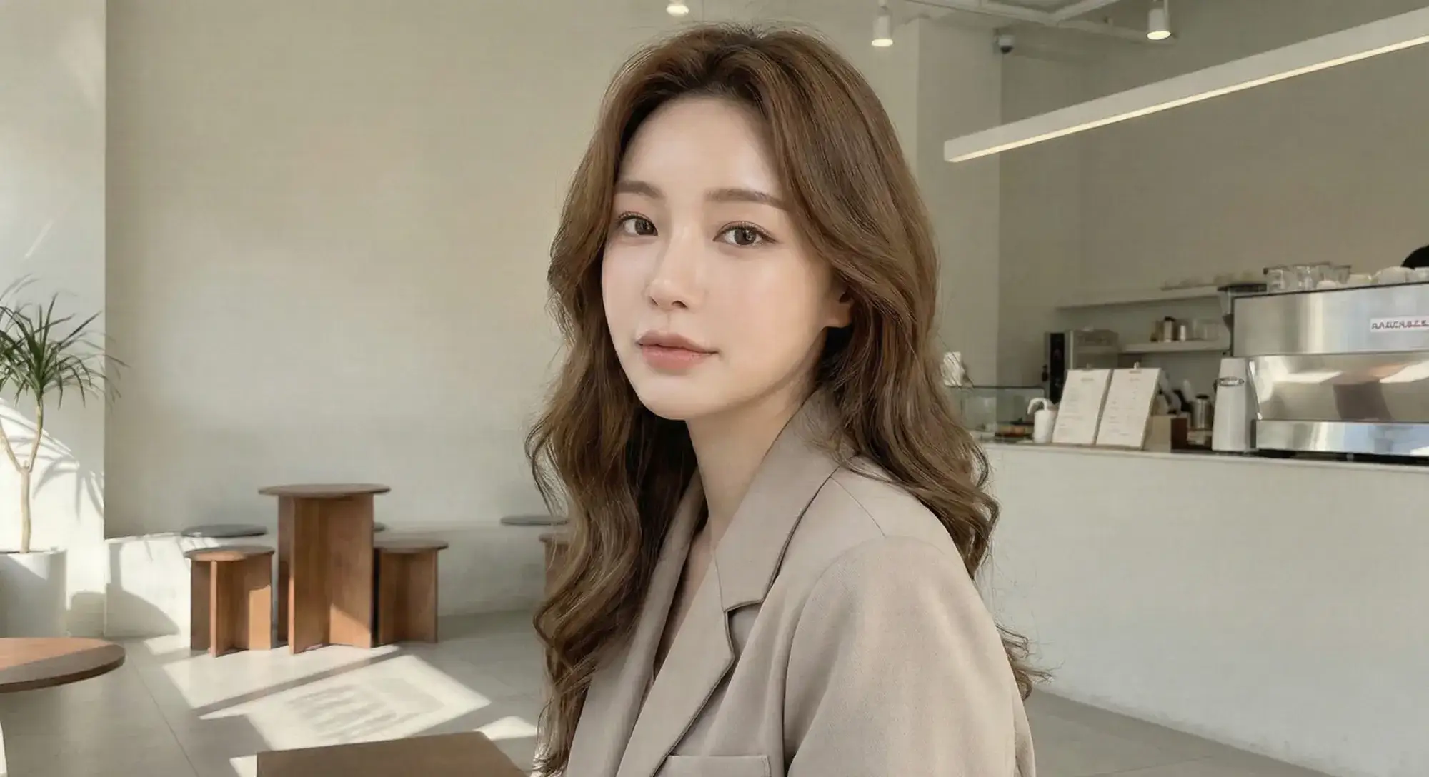 AI face generator example with Korean style beauty