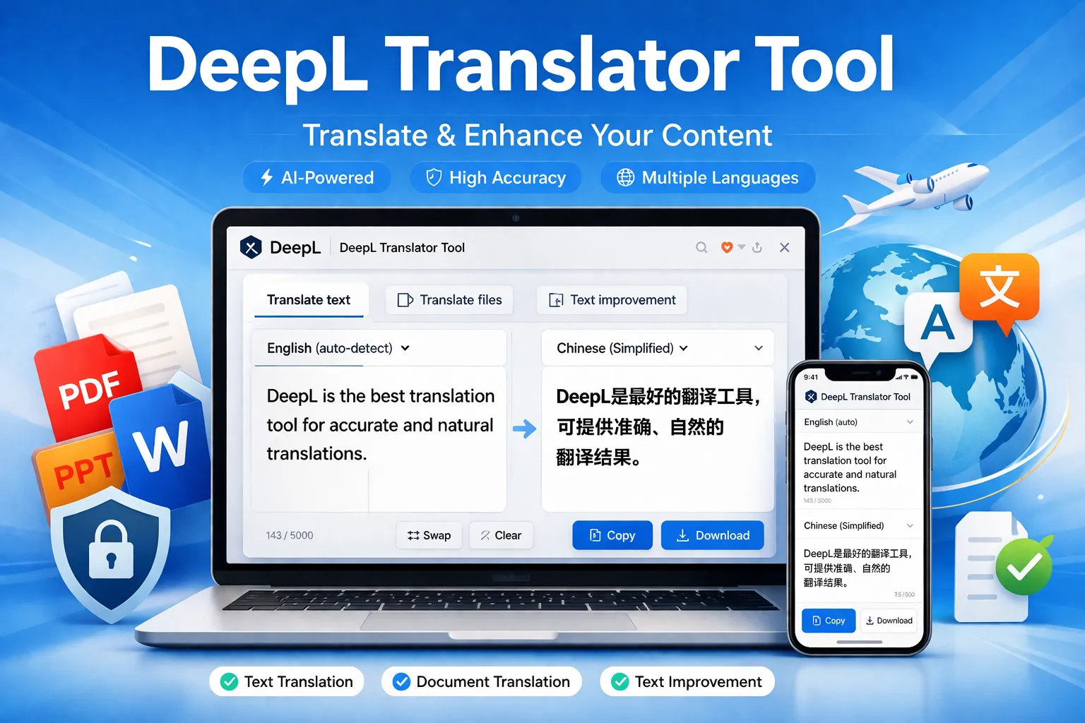 DeepL翻译工具界面预览