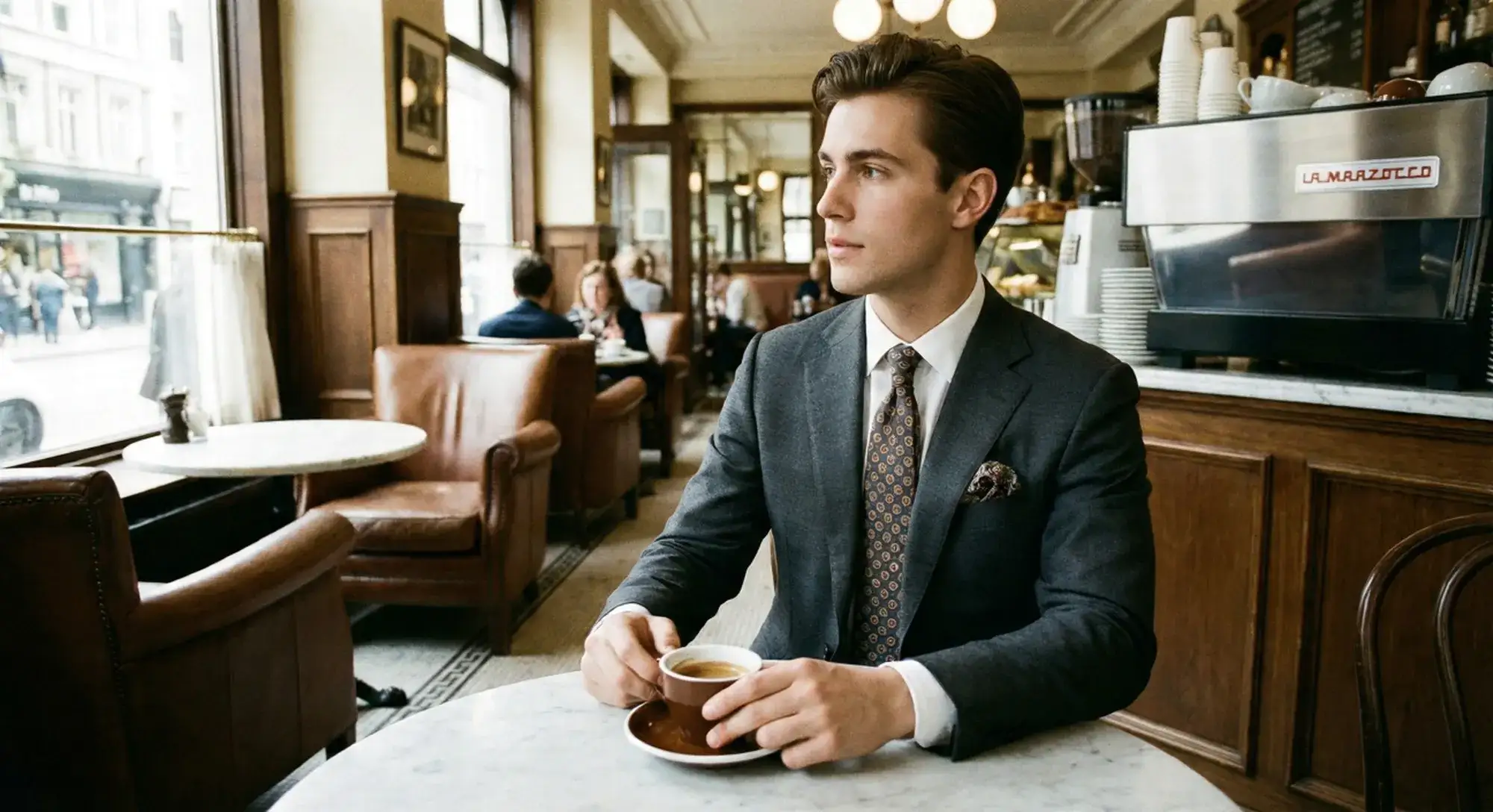 AI face generator example with Western style gentleman