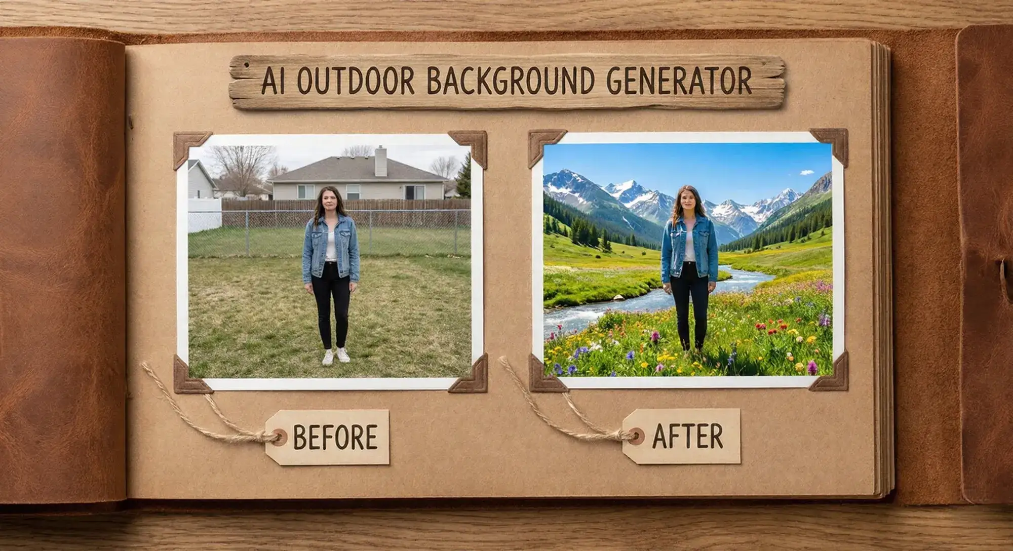 nano banana pro AI background generator for outdoor scenes