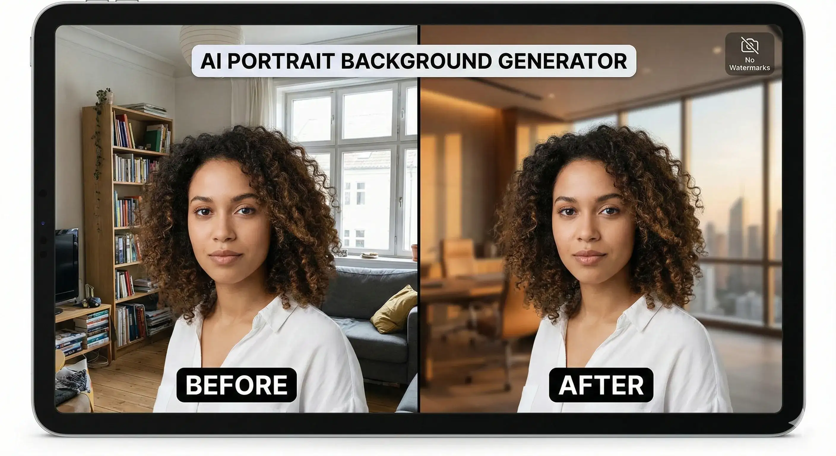 nano banana pro AI background generator for portraits