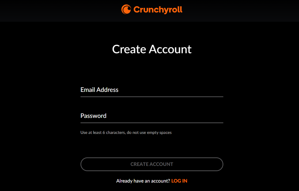 crunchyroll ein Konto erstellen