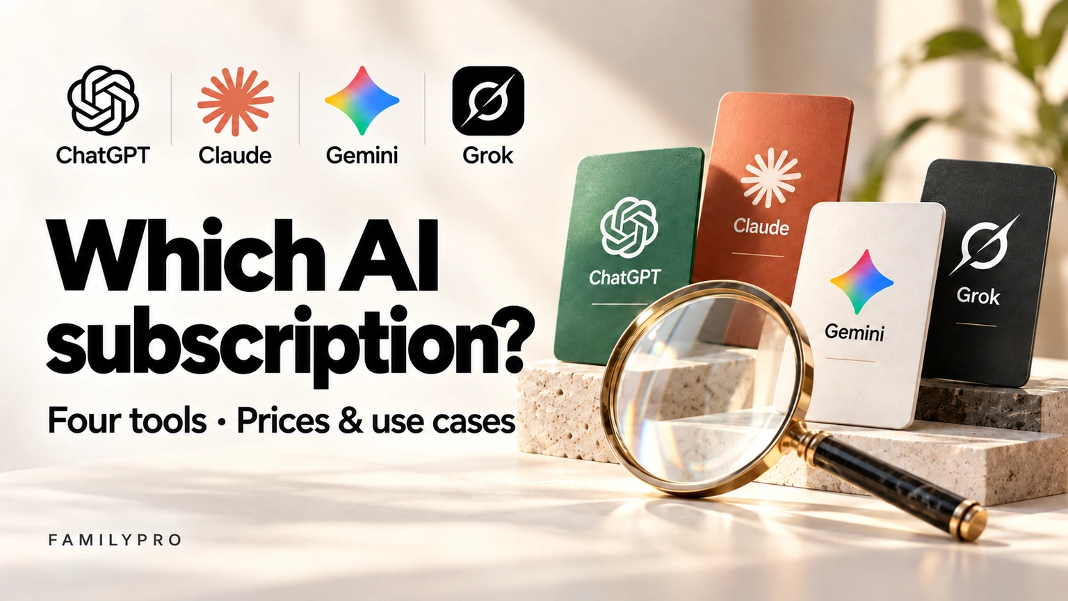 Best AI Subscription for Personal Use: ChatGPT, Claude, Gemini, Grok