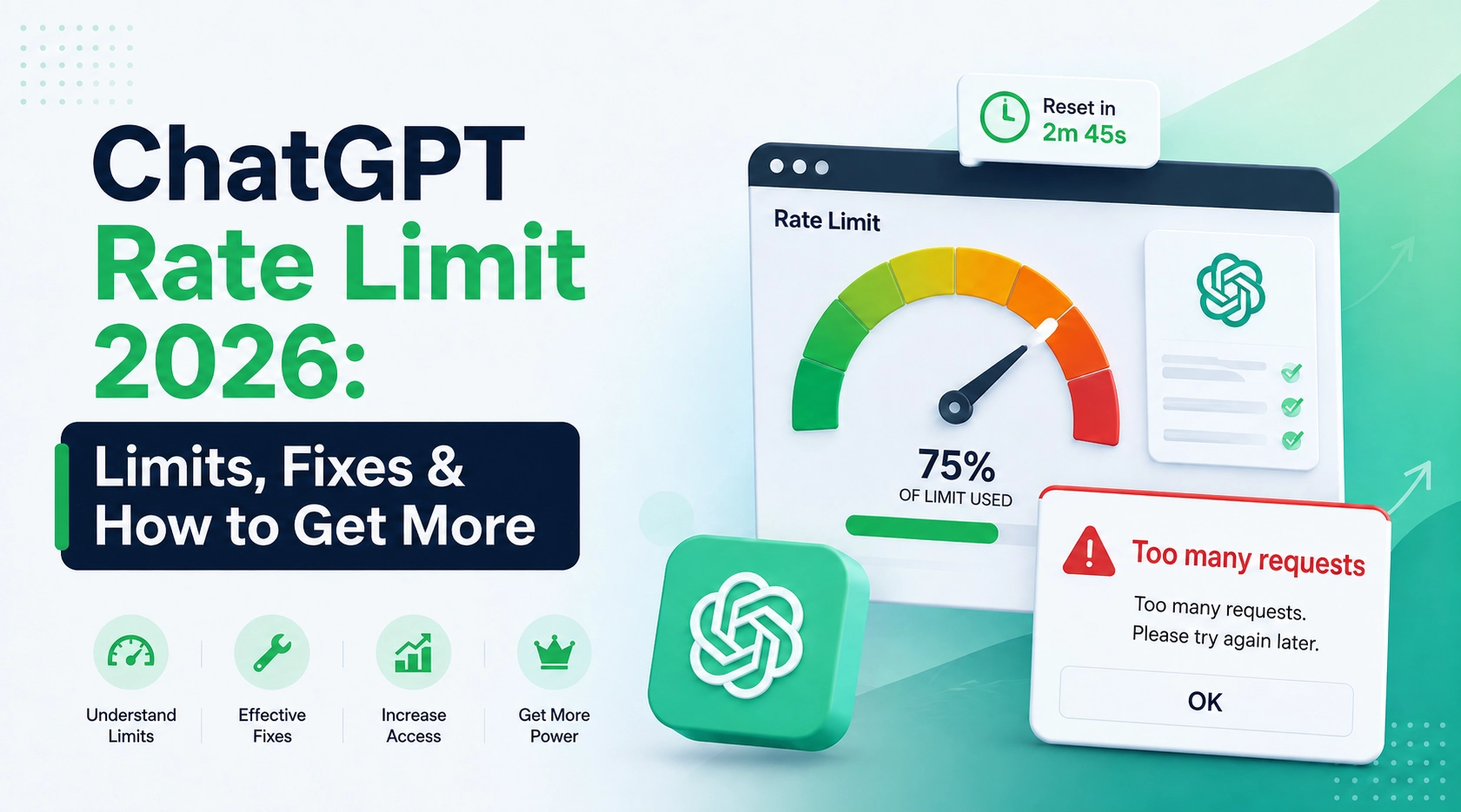 ChatGPT Rate Limit 2026: Limits, Fixes & How to Get More
