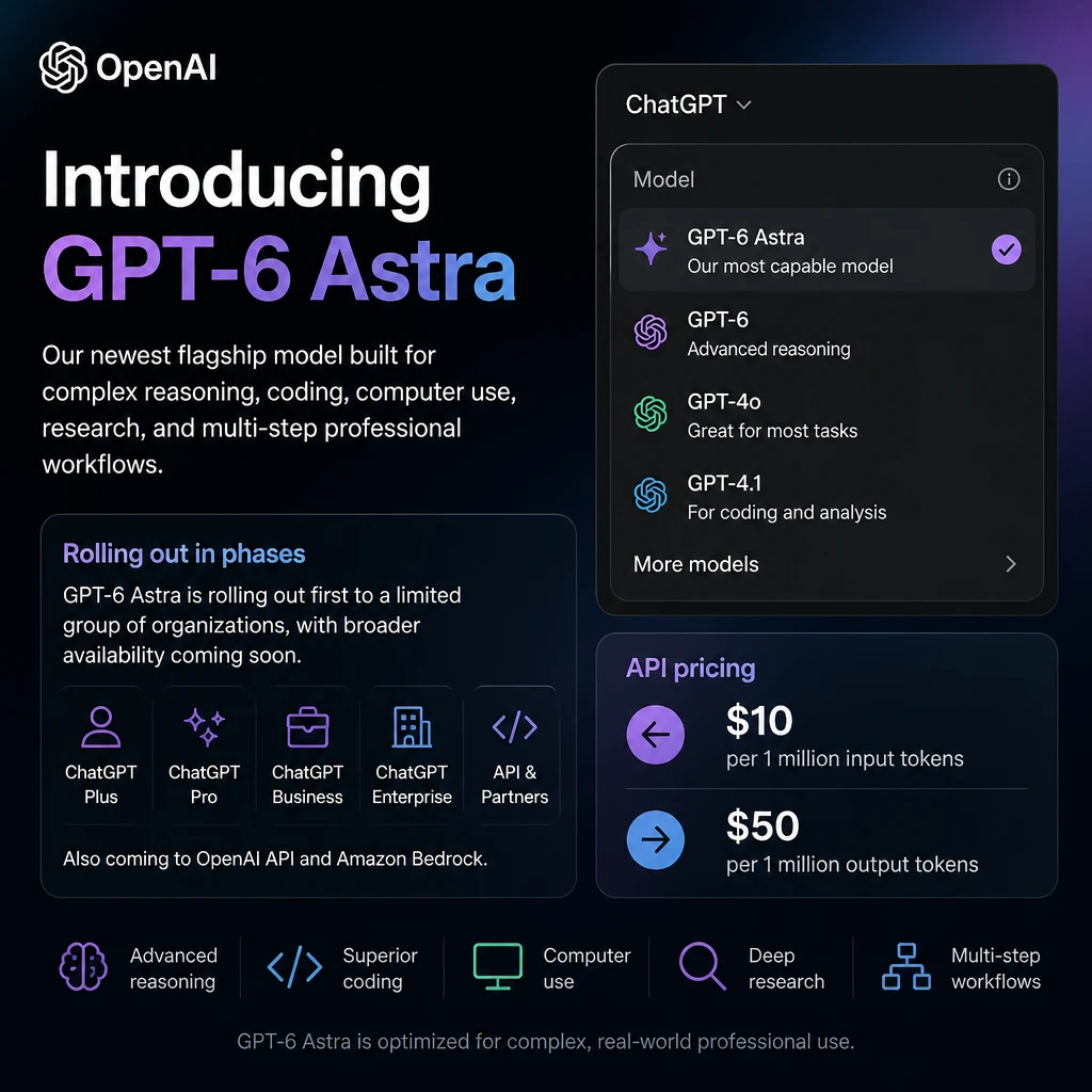 GPT-6 Astra: Features, Access, Pricing & How to Use It