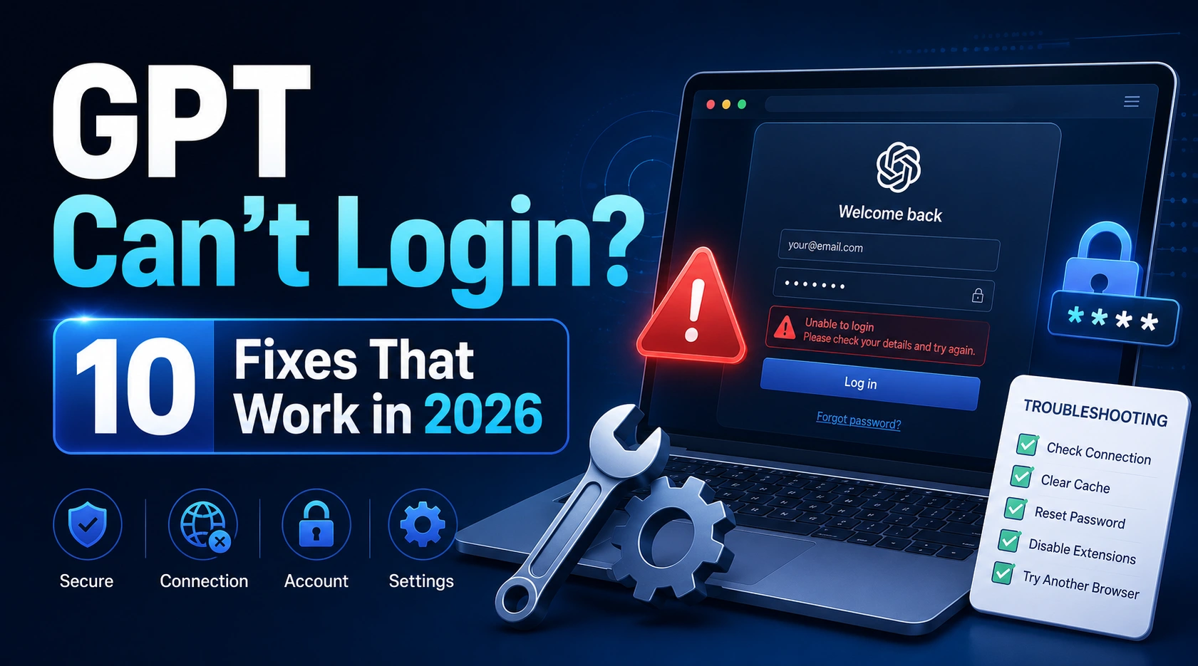 GPT Can't Login? 10 Fixes That Work in 2026