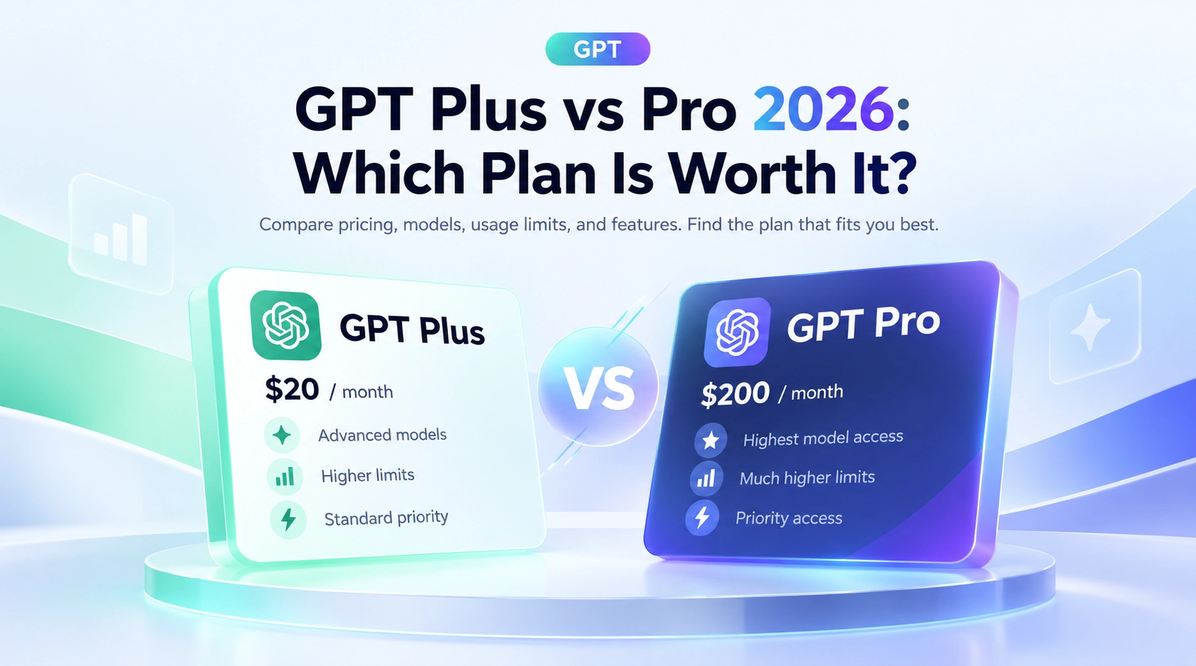 GPT Plus vs Pro 2026: Which Plan Is Worth It?