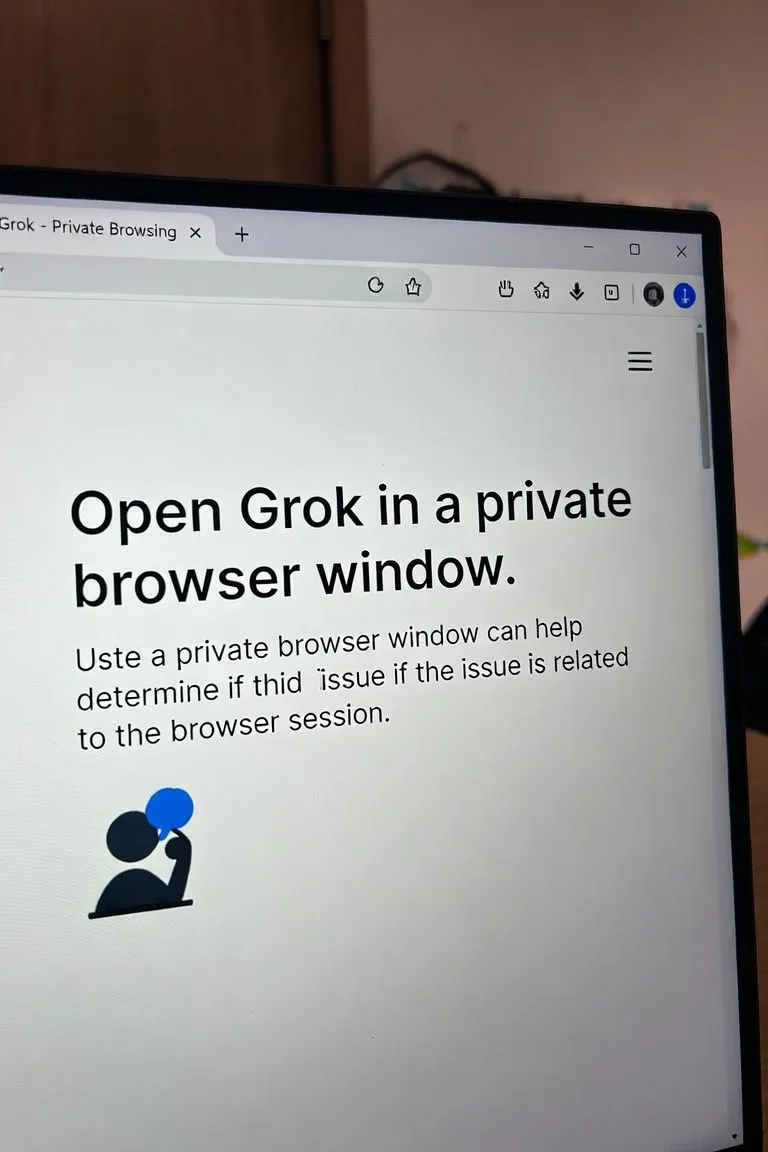 Test your Grok account in an incognito or private browser window
