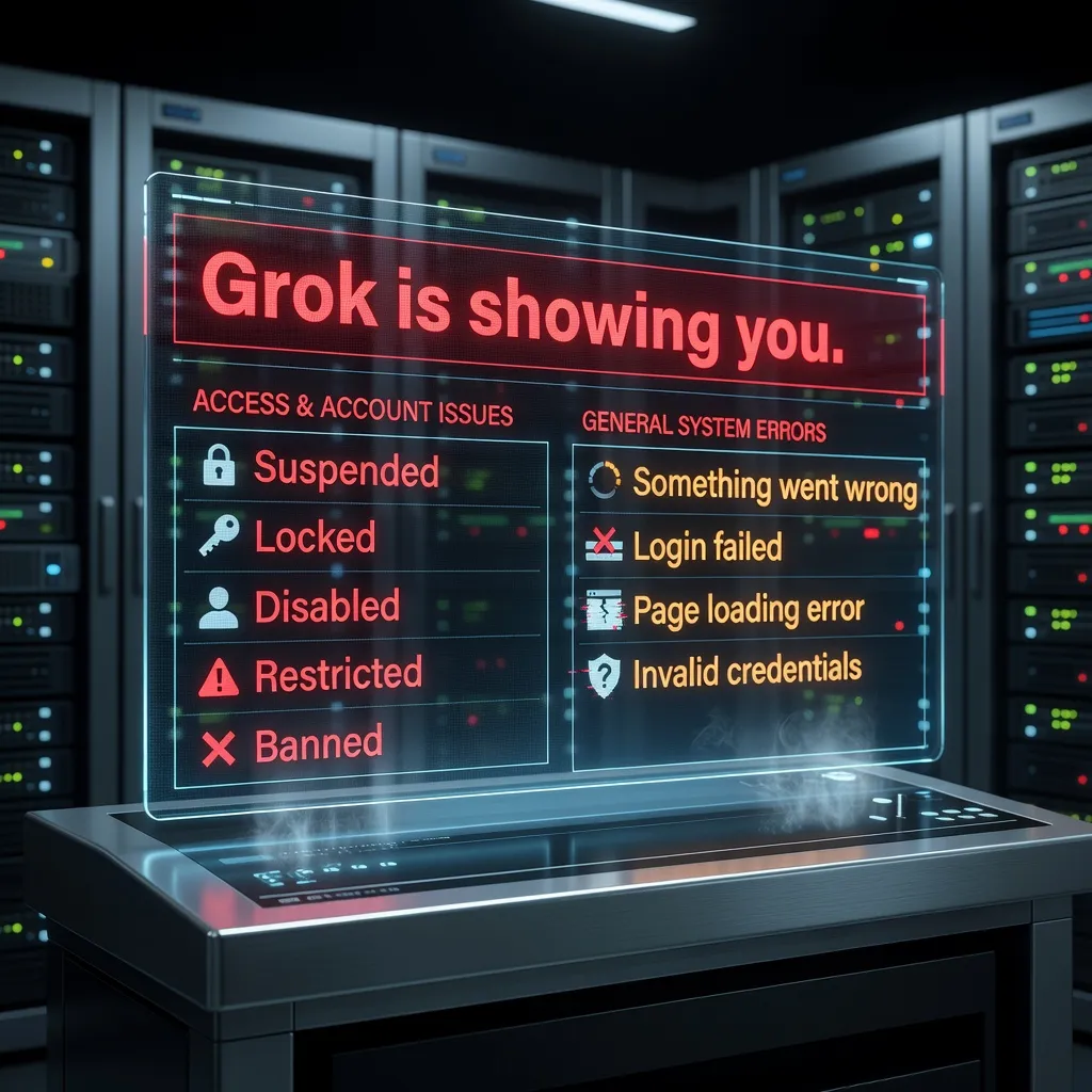 Example of an account-status or access-related message
