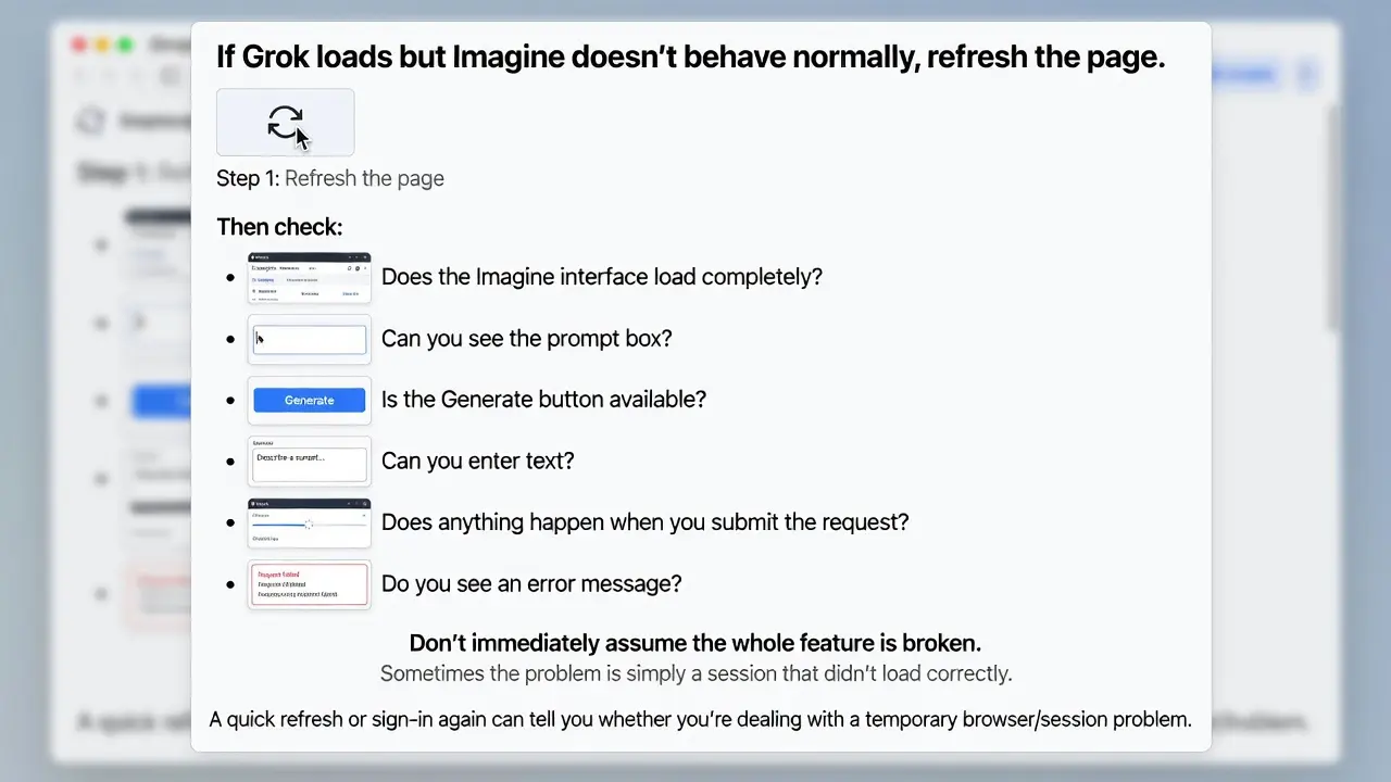 Grok Imagine interface and Generate button