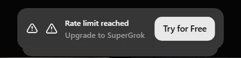 grok rate limit reached