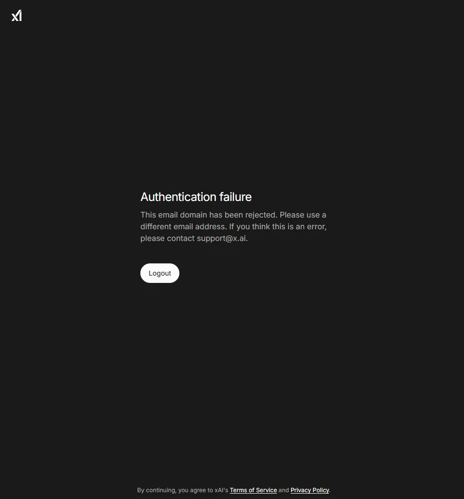 Grok verification code not received