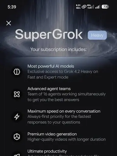 Checking SuperGrok subscription status after payment