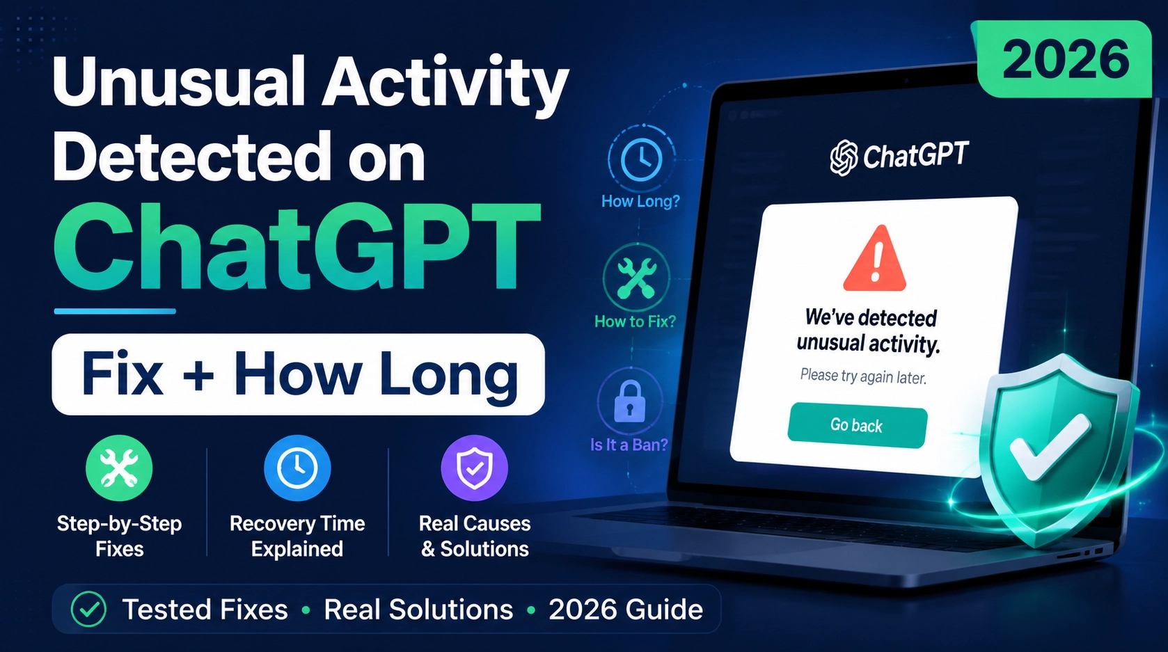 Unusual Activity Detected on ChatGPT: Fix + How Long (2026)