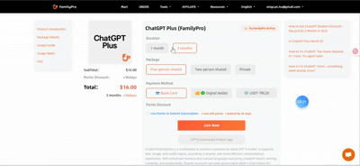 How to Buy ChatGPT Plus on FamilyPro?