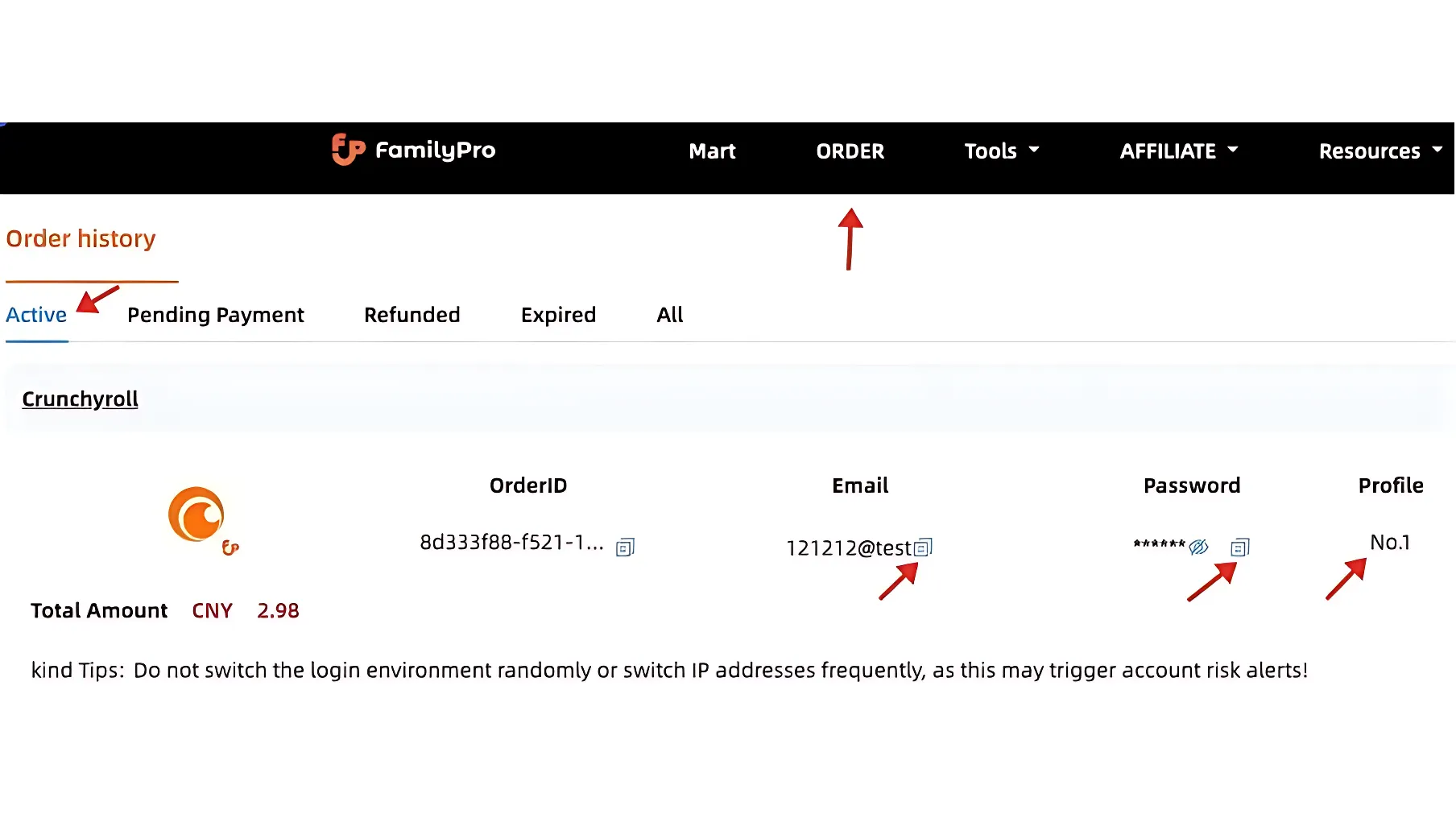 How to Access Your Crunchyroll Premium MEGA FAN Membership via FamilyPro?