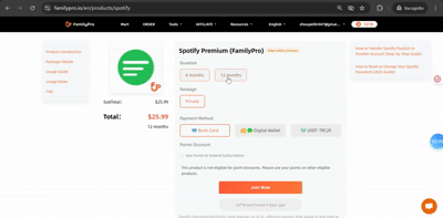 Buy Spotify Premium On FamilyPro
