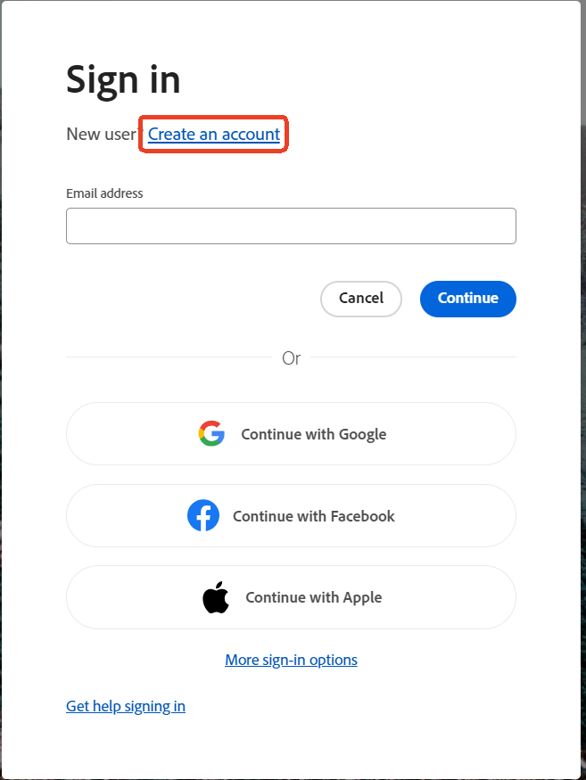 adobe creative cloud creative account