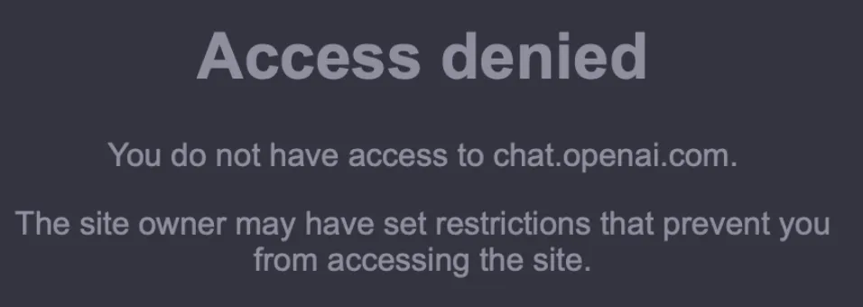 ChatGPT Access Denied
