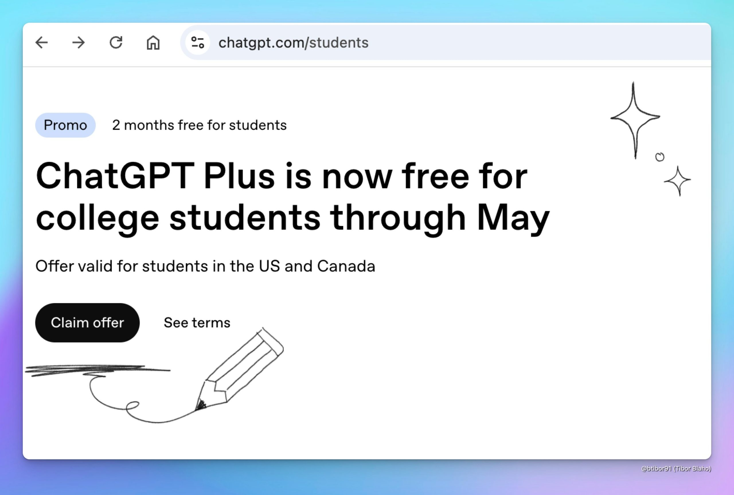ChatgptPlus free for student 2 months