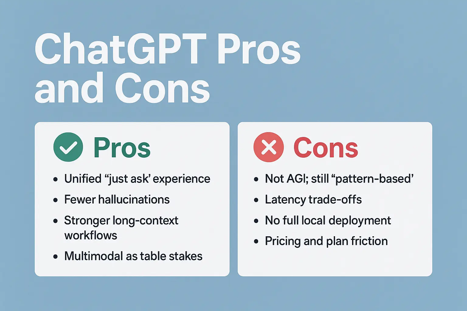 chatgpt pros and cons