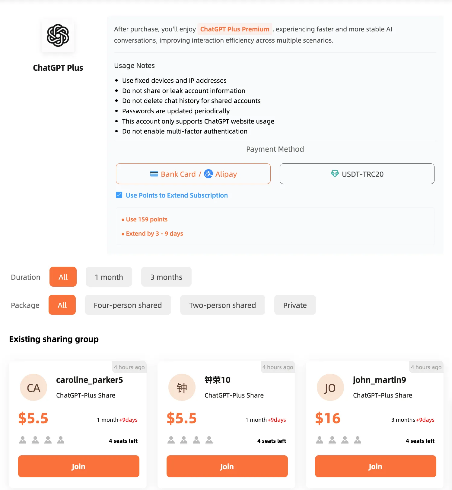Choose the ChatGPT Plus Subscription Plan and pay now
