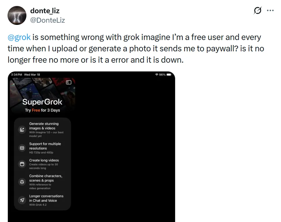 grok is no longer free1