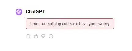 ChatGPT Error Screenshot