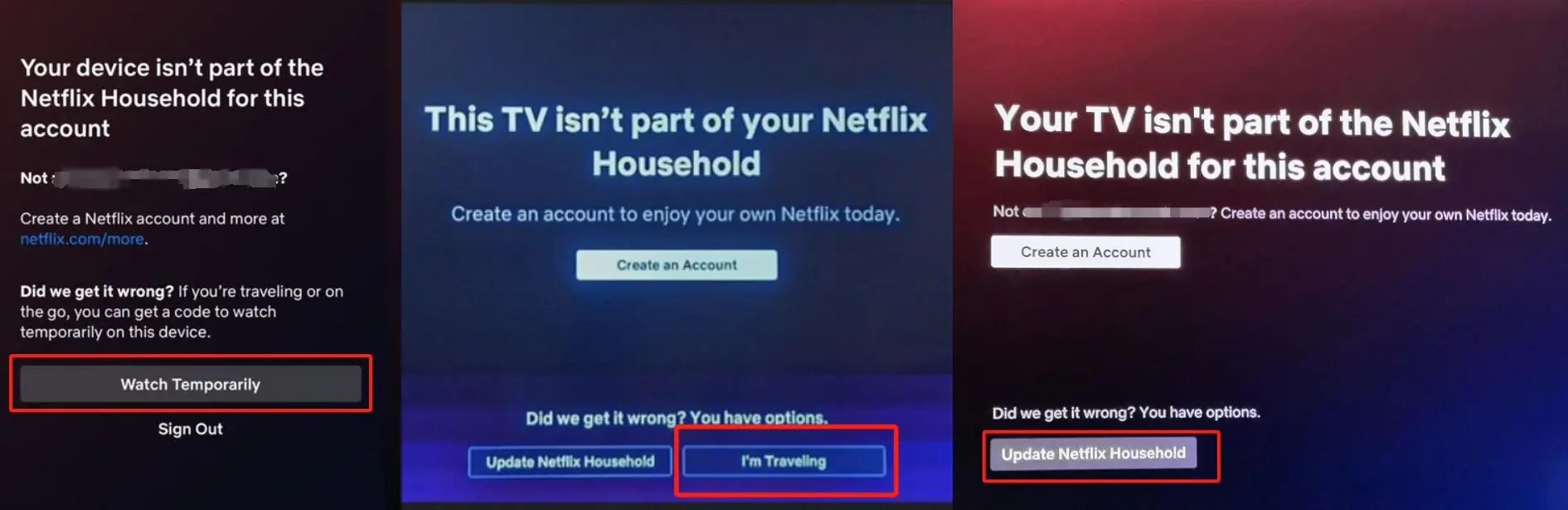 Update Netflix Household Option
