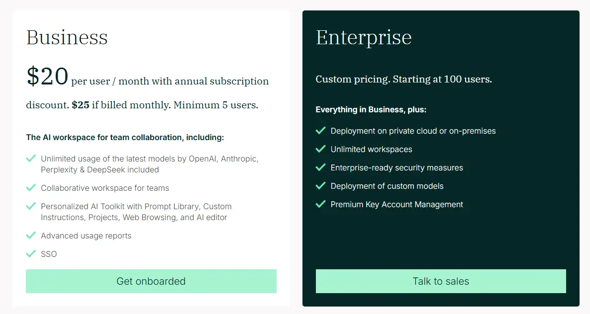 Perplexity AI's pricing