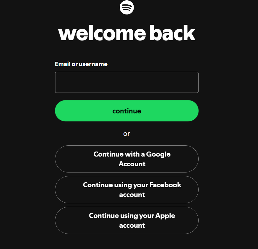 spotify sign in