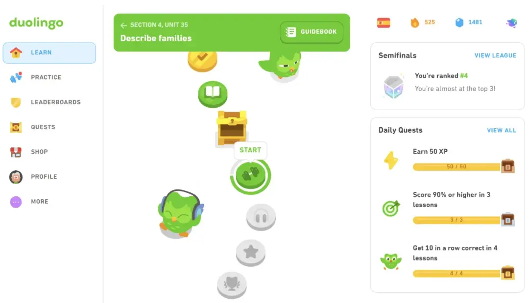 Super Duolingo subscription