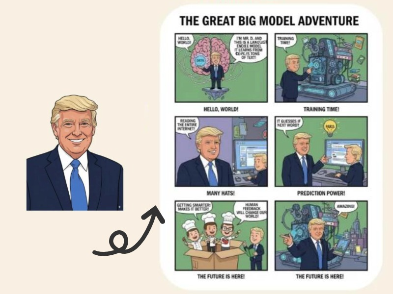 nano banana example with comic grid
