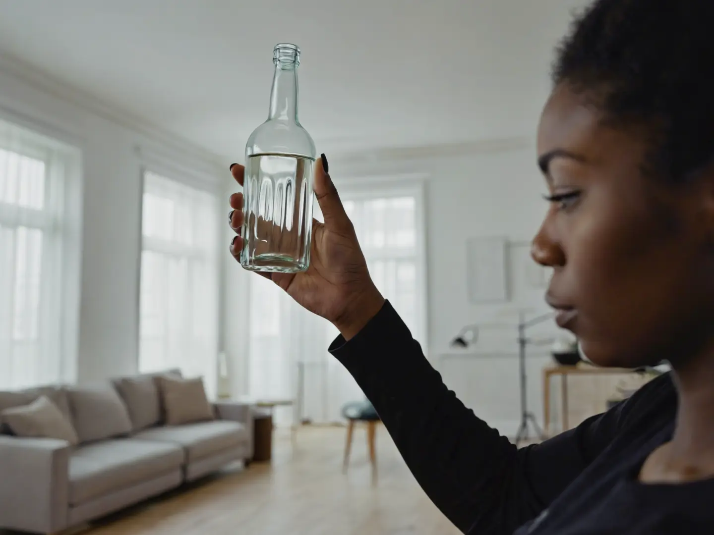 using Runway Gen-4 to generate images of a woman holding up a bottle